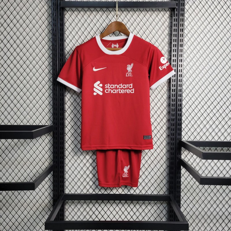 Maillot et short Liverpool 2023/2024 – Enfant – Domicile