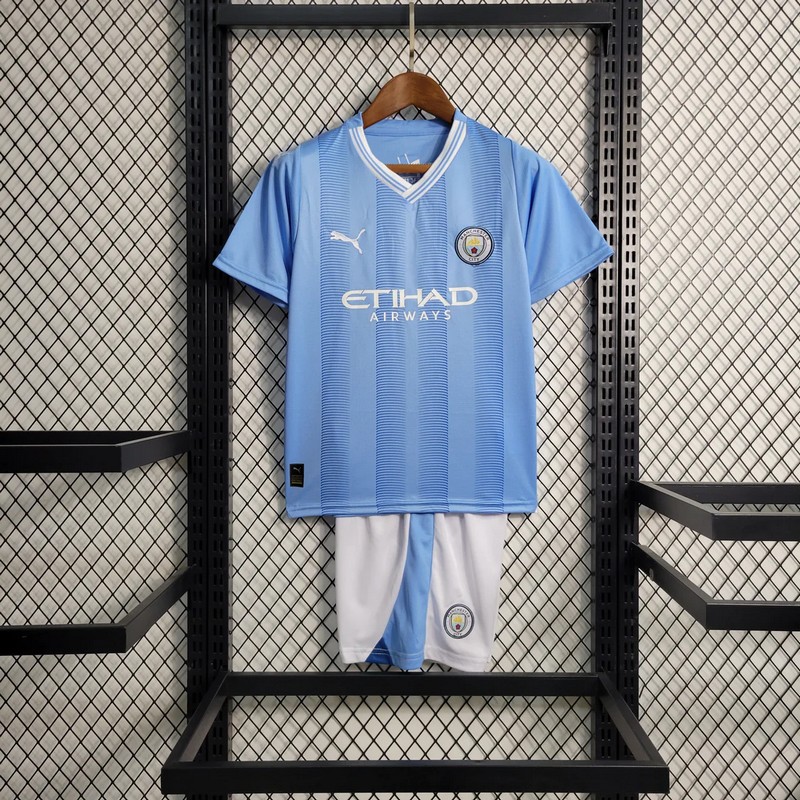 Maillot et short Manchester City 2023/2024 – Enfant – Domicile