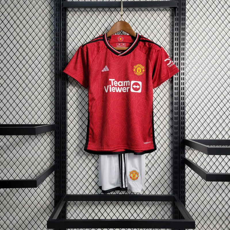 Maillot et short Manchester United 2023/2024 – Enfant – Domicile