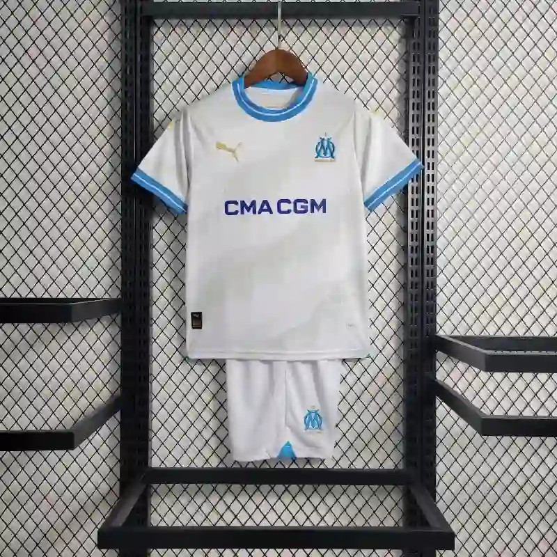 Maillot et short Olympique de Marseille 2023/2024 – Enfant – Domicile